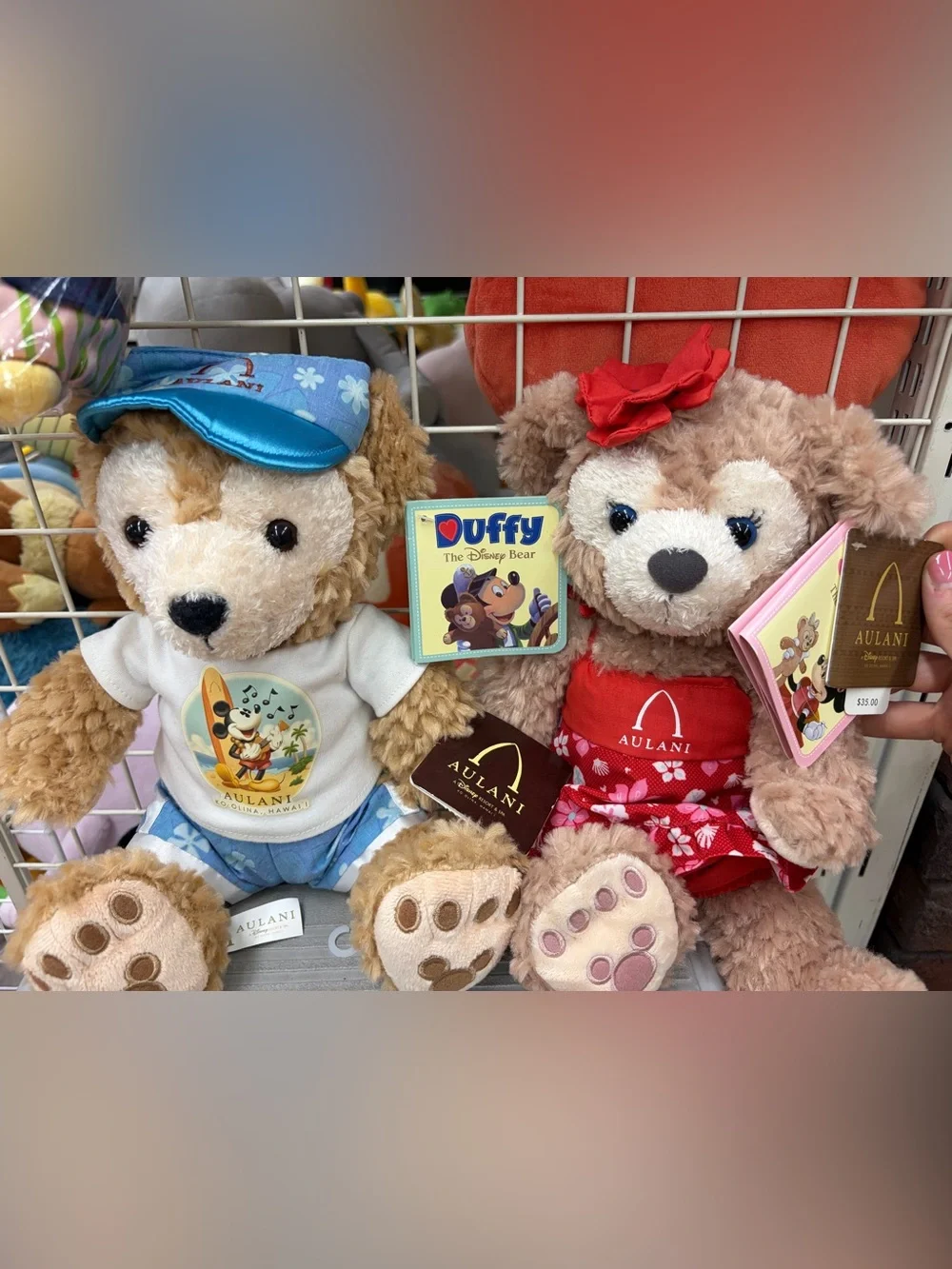Pair of NWT Disney Aulani Duffy and Shellie May 12 Inch Teddy Bears